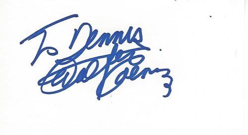 WALTER KOENIG Best Known as PAVEL CHEKOV in "STAR TREK" Inscribed to a Fan - Signed 5x3 Index Card