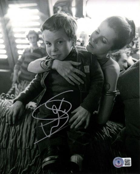 WARWICK DAVIS w/ Leia Signed Autographed Star Wars 8x10 Photo BECKETT BAS