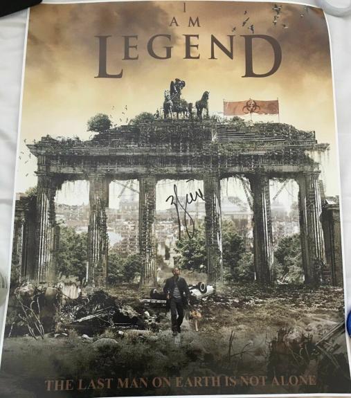 WILL SMITH SIGNED AUTOGRAPH I AM LEGEND RARE HUGE 16x20 MOVIE POSTER PHOTO A