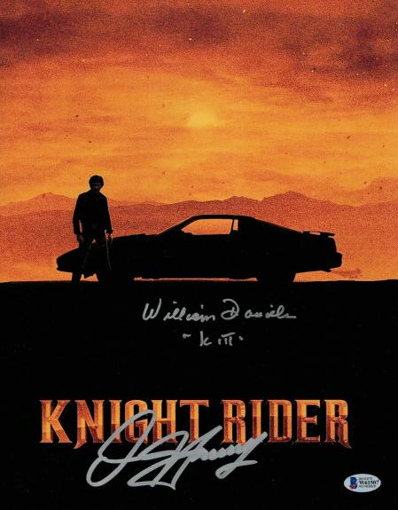 William Daniels David Hasselhoff Autograph Signed Knight Rider 11x14 Beckett 23