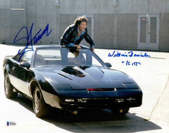 William Daniels David Hasselhoff Autograph Signed Knight Rider 11x14 Beckett 25