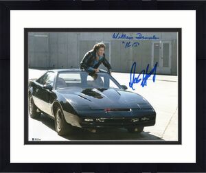 William Daniels David Hasselhoff "knight Rider" Autograph Signed 11x14 Beckett 7