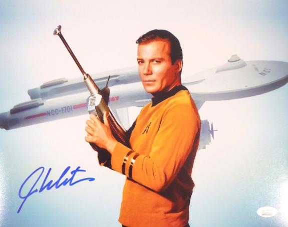 William Shatner Autographed 11x14 Photo Star Trek JSA Stock #159195