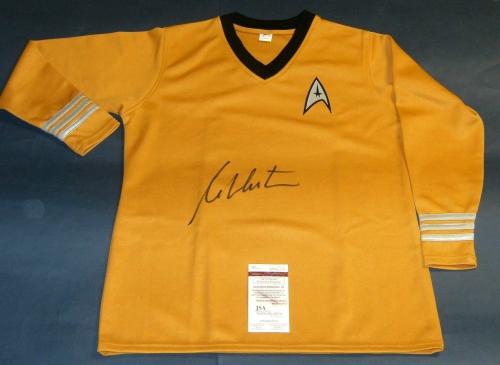 William Shatner Autographed Star Trek Captain Kirk Shirt Uss Enterprise Jsa