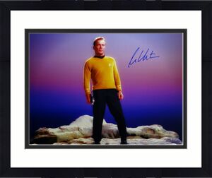 William Shatner Signed Star Trek 16x20 Standing on Rock *Blue/Right JSA W Auth