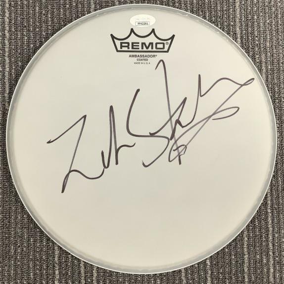 Zak Starkey Signed Drumhead Music Autograph Remo Ringo Starr The Who Drums JSA